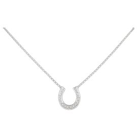 Autre Marque Colar Horseshoe Au750 Diamantes Prata