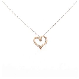 Autre Marque Collier en or rose K10 et diamants Rose