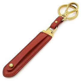 Porta-chaves Prada em couro Saffiano Vermelho