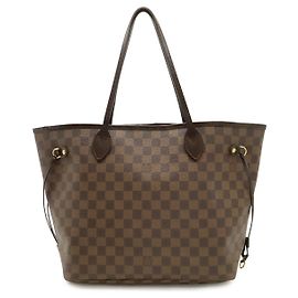 Sac cabas Louis Vuitton Neverfull MM Damier Canvas Marron