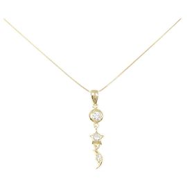 Autre Marque Collar de diamantes Au750 Dorado