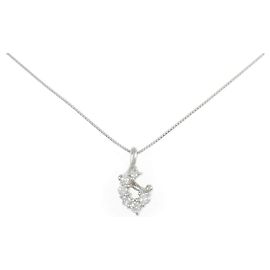 Autre Marque Collar de diamantes PT900 PT850 Plata