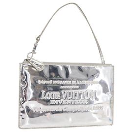 LOUIS VUITTON Monogram Miroir Pochette Platt Pouch Silver M95277 LV Autre