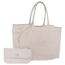 GOYARD Saint Louis PM Tote Bag PVC White Autre