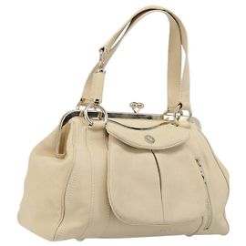 Céline CELINE Handtasche Leder Beige Gold Andere