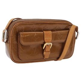 LOUIS VUITTON Monogram Vernis Christy MM Shoulder Bag Bronze M91109 Outro