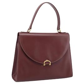 Cartier Must Line Handtasche Leder Bordeaux Gold Andere