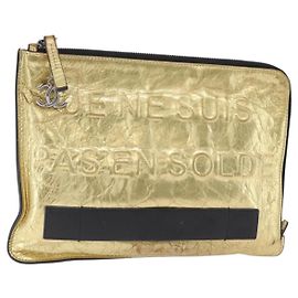 CHANEL Pochette en cuir Gold CC Autre