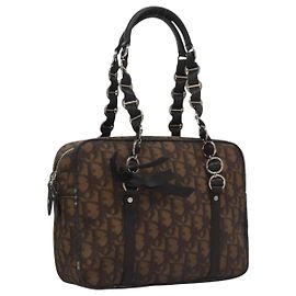 Christian Dior Romantic Trotter Canvas Shoulder Bag PVC Brown Altro