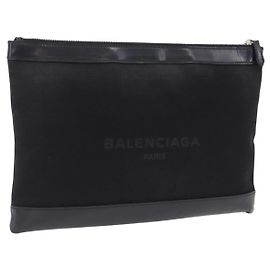 Balenciaga Pochette Canvas Silver Black 373840 Autre