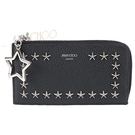 Portamonete in pelle Star Studded Jimmy Choo Nero