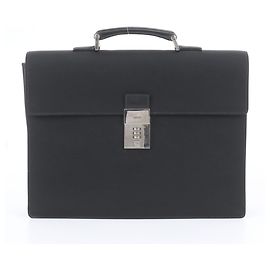 Gucci Leather Nylon Briefcase Black