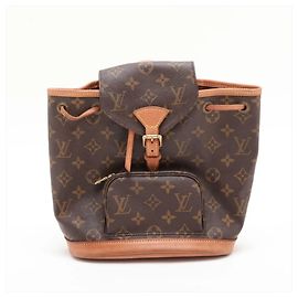 Mochila Mini Montsouris em couro Monogram Louis Vuitton Marrom