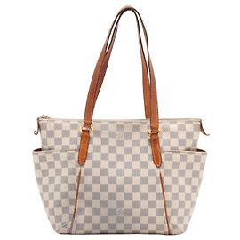 Louis Vuitton Damier Azur Totally PM Tote Bag Blau