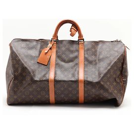 Bolso Boston Louis Vuitton Monogram Keepall 60 Castaño