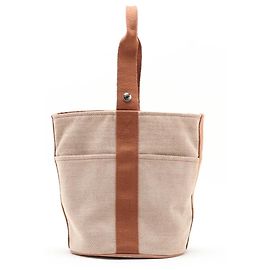 Hermès Borsa a mano Hermes Saxo MM Marrone Beige