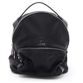 Christian Louboutin Leather Nylon Backpack Black
