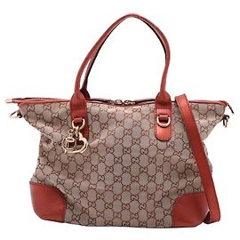 Bolsa 2-Way Gucci GG Canvas Heartbit em couro Marrom
