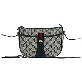 Borsa a tracolla Gucci Vintage Sherry Line Rosso Blu navy
