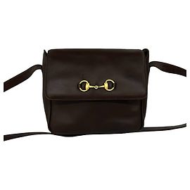 Borsa a tracolla vintage in pelle Gucci Marrone