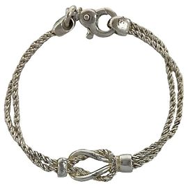Autre Marque Bracciale Tiffany Double Rope Center Knot Argento
