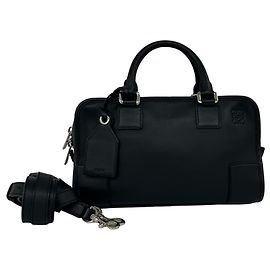 LOEWE Amazona 28 Anagram Lederhandtasche Schwarz