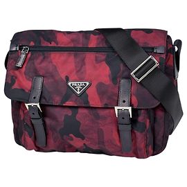 Prada PRADA Shoulder Bag Black Red