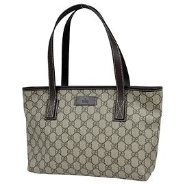 Gucci GG Pattern Tote Bag Brown