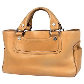 Céline Bolsa de mão Celine Boogie em couro Bege