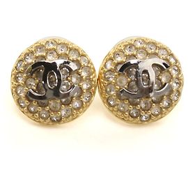 Chanel Gold Stud Earrings Golden