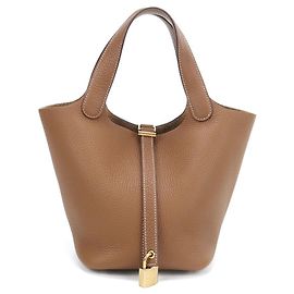 Hermès Bolsa Hermes Picotin Lock PM Marrom