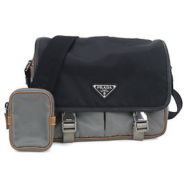 Borsa a Tracolla Prada Grigia Marrone