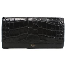 Céline Portafoglio lungo bi-fold Celine Nero