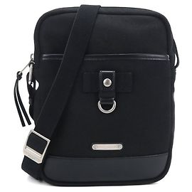 Autre Marque Bolsa de ombro transversal em lona preta Saint Laurent Preto