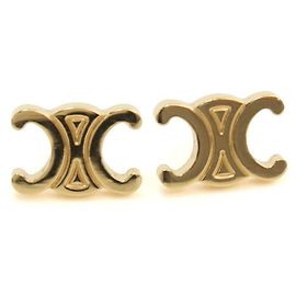 Céline Boucles d'oreilles puces Celine Triomphe Doré