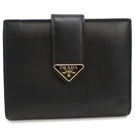 Portafoglio Bi-Fold Prada 1MV204 Nero in Pelle Nero