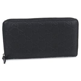Cartera larga GUCCI en cuero negro Negro
