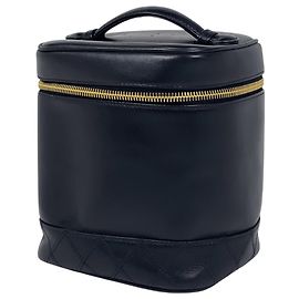 Bolsa Vanity Chanel em couro bicolor Preto