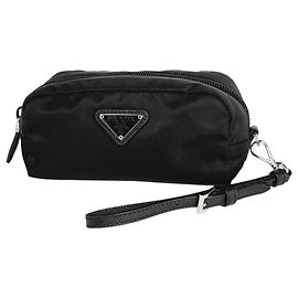 Prada Nylon Accessoire-Tasche Schwarz