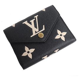 Louis Vuitton Portefeuille Victorine Tri-fold Wallet Black
