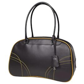 Prada Brown Leather Shoulder Bag Brown
