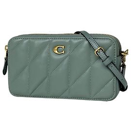 Coach Schultertasche aus grünem Leder Grün