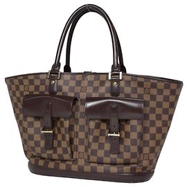 Bolso Tote Louis Vuitton Manosque GM Castaño Damier ebene