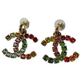 Boucles d'oreilles Chanel Cruise Collection Coco Mark Color Stone Multicolore