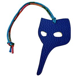 Hermès Hermes Petit H Charm Mask Blau Gelb