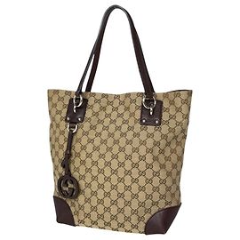Saco Tote Gucci GG Canvas Brown Marrom