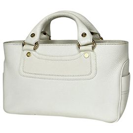 Céline Celine Boogie Bag Handtasche aus weißem Leder Weiß
