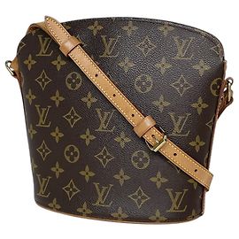 Bolso de hombro Louis Vuitton Druot Castaño