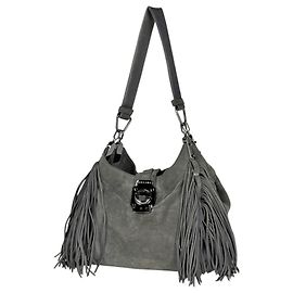 Céline Sac à épaule Celine en daim gris Marron