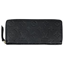 Louis Vuitton Portefeuille Clemence Long Wallet Black